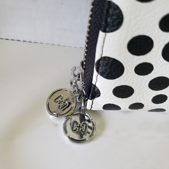 NWT,Coco & Carmen Womans Mini White/Black Polka-dot Crossbody Bag. - Picture 7 of 9